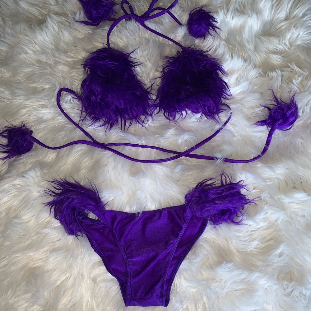 Furry rave bikini